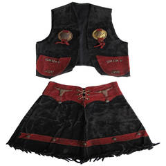 Child's Cowgirl Outfit Vest and Skirt