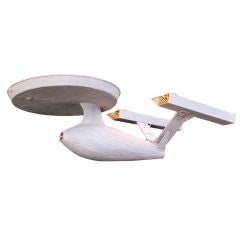 Starship Enterprise made from wood matches