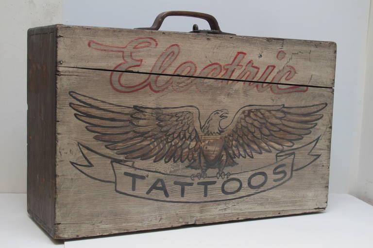 Painted Wood Tattoo Case 2
