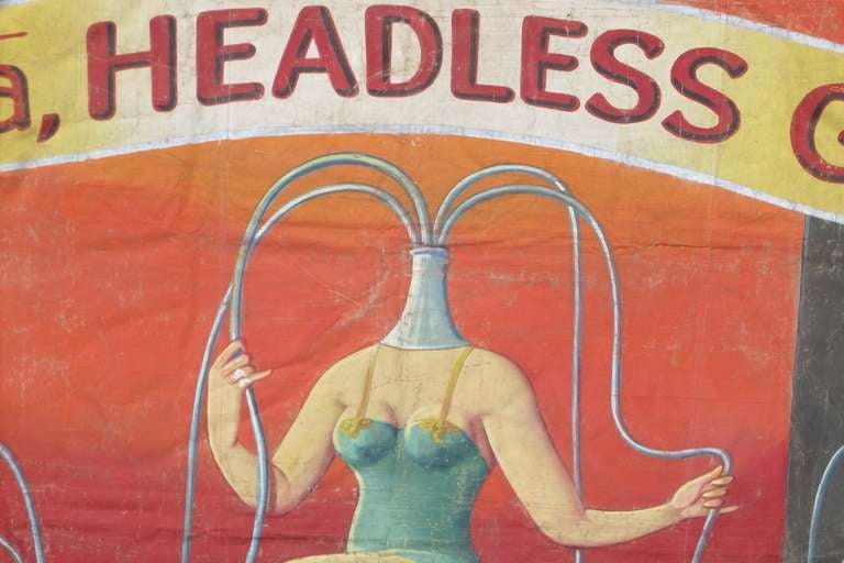 20th Century Olga Headless Girl Carnival Banner