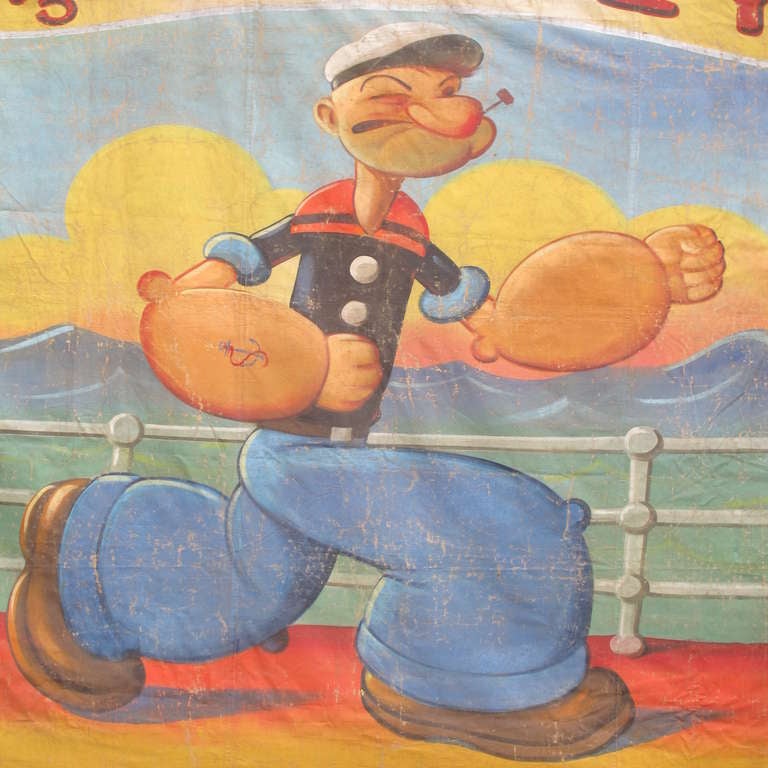 Popeye Carnival Sideshow Banner