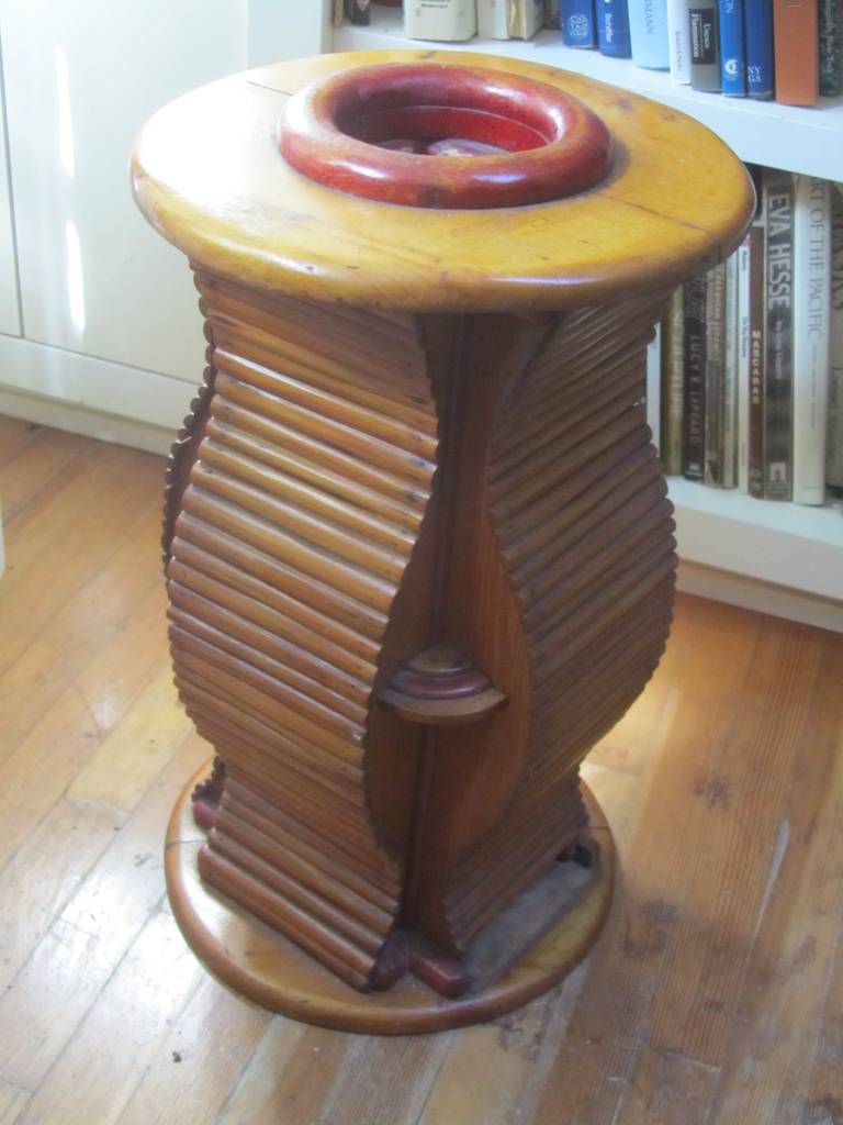 20th Century Sculptural Wood Umbrella or Cane Stand For Sale