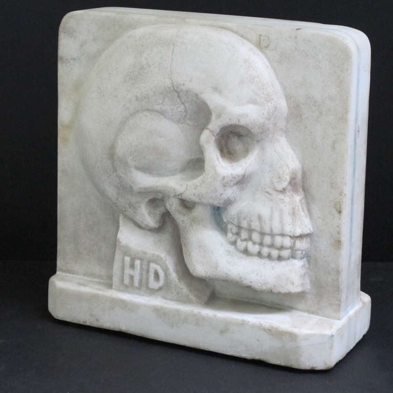 Marble Double Sided Skull Sculpture 1