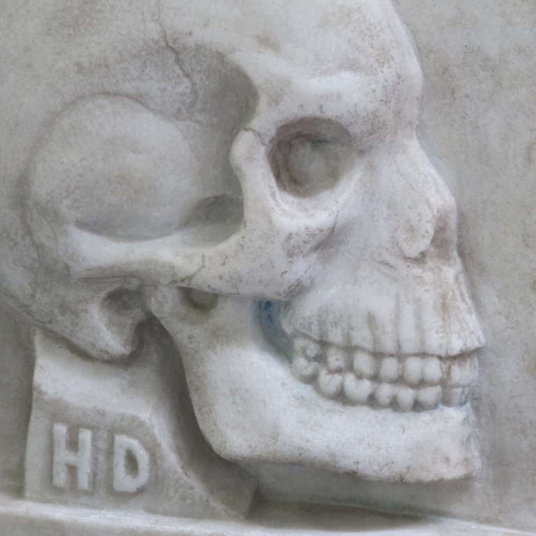 Marble Double Sided Skull Sculpture 3