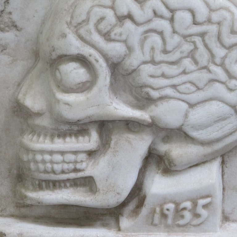 Marble Double Sided Skull Sculpture 2