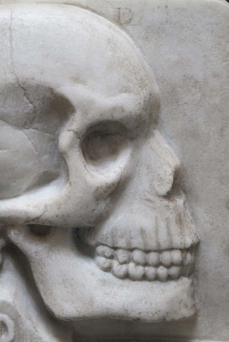 Other Marble Double Sided Skull Sculpture