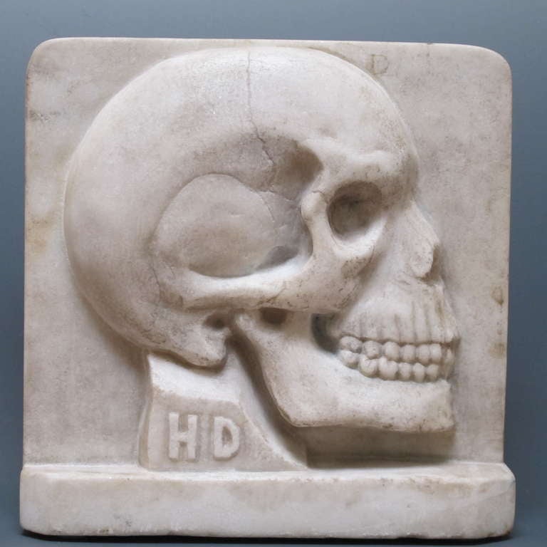 Marble Double Sided Skull Sculpture 4