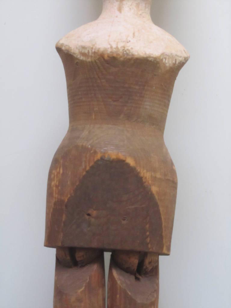 Wood Queen Anne Doll In Fair Condition In New York, NY