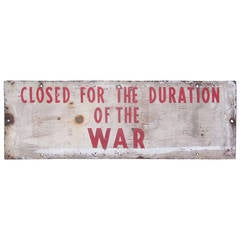Candy Store Sign from WW II
