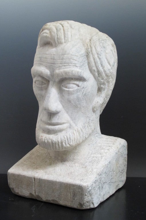 Striking bust of Abraham Lincoln, unknown artist.