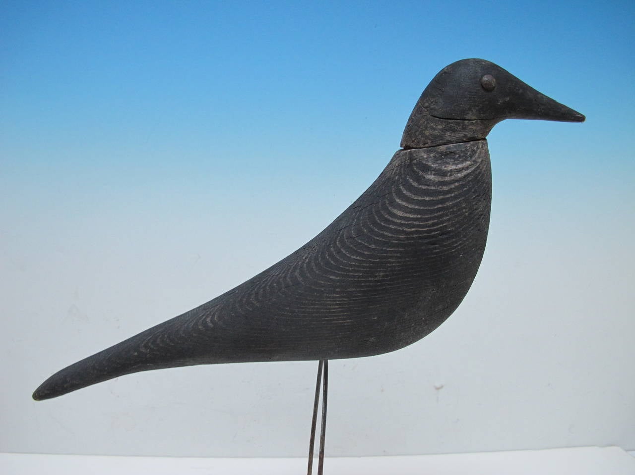 Crow Decoy Carved by Charles Perdew In Good Condition In New York, NY