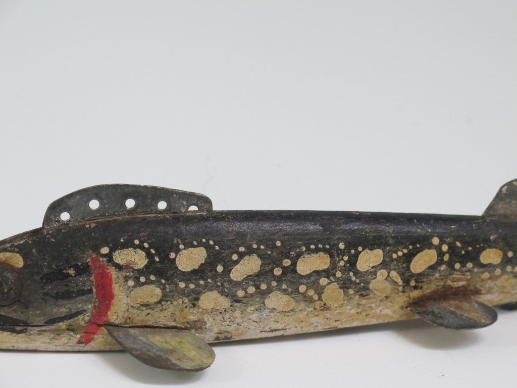 Wood Northern Pike Fish Decoy by Oscar Peterson
