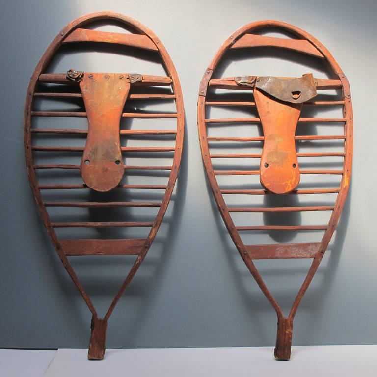 Unusual Wooden Snowshoes For Sale 4