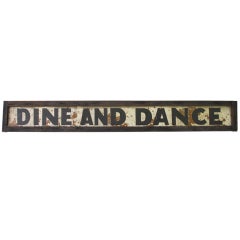 Vintage Dine And Dance Sign