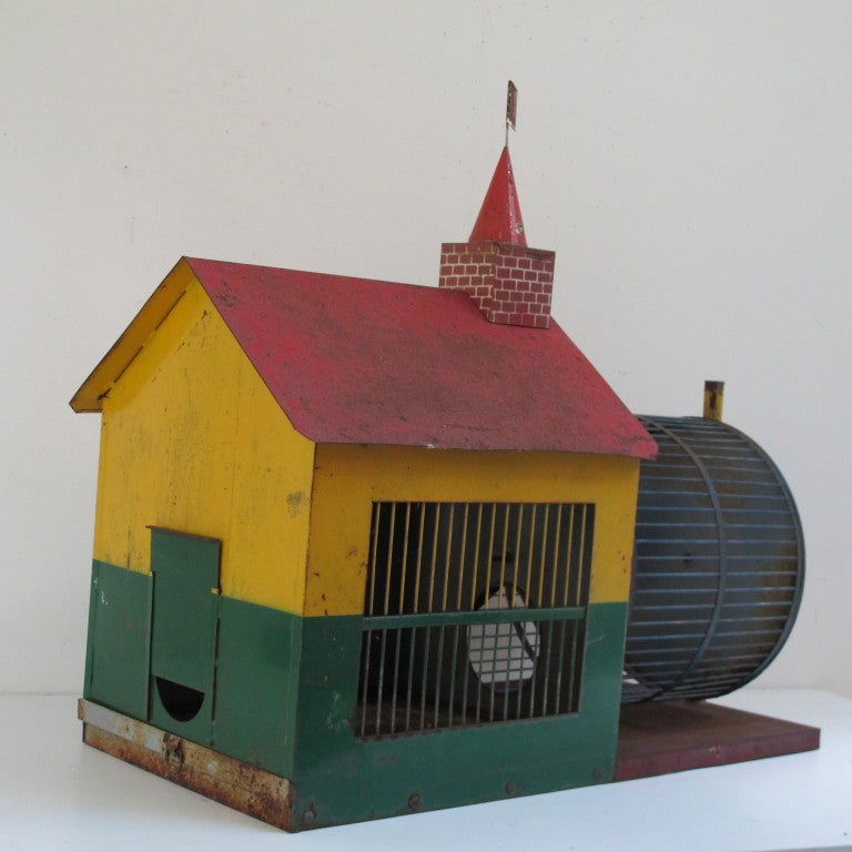 20th Century Painted Squirrel House