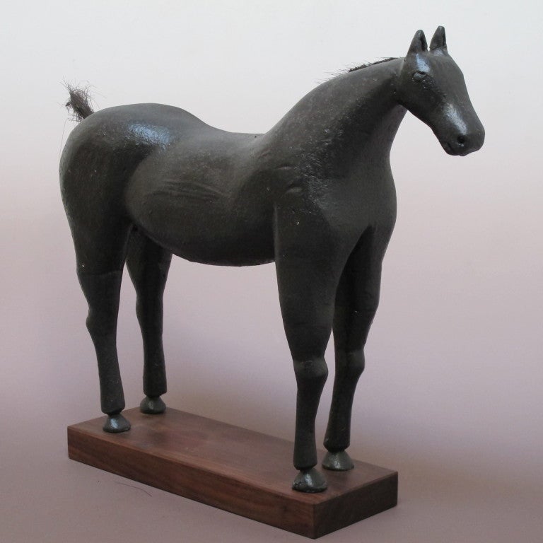 American Wood Horse Folk Sculpture