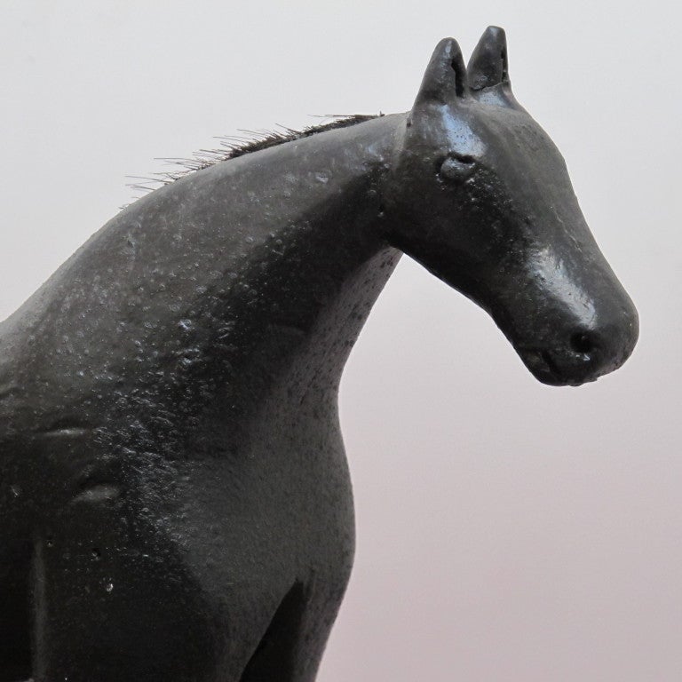 Carved Wood Horse Folk Sculpture
