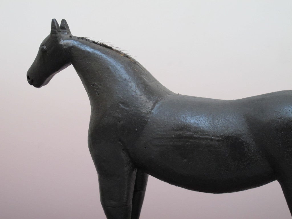 20th Century Wood Horse Folk Sculpture