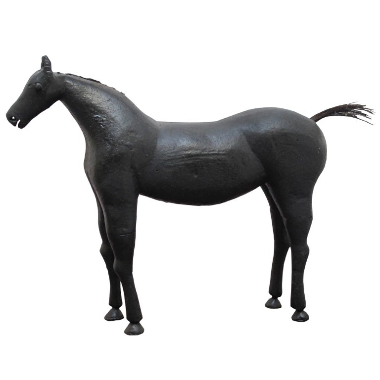 Wood Horse Folk Sculpture