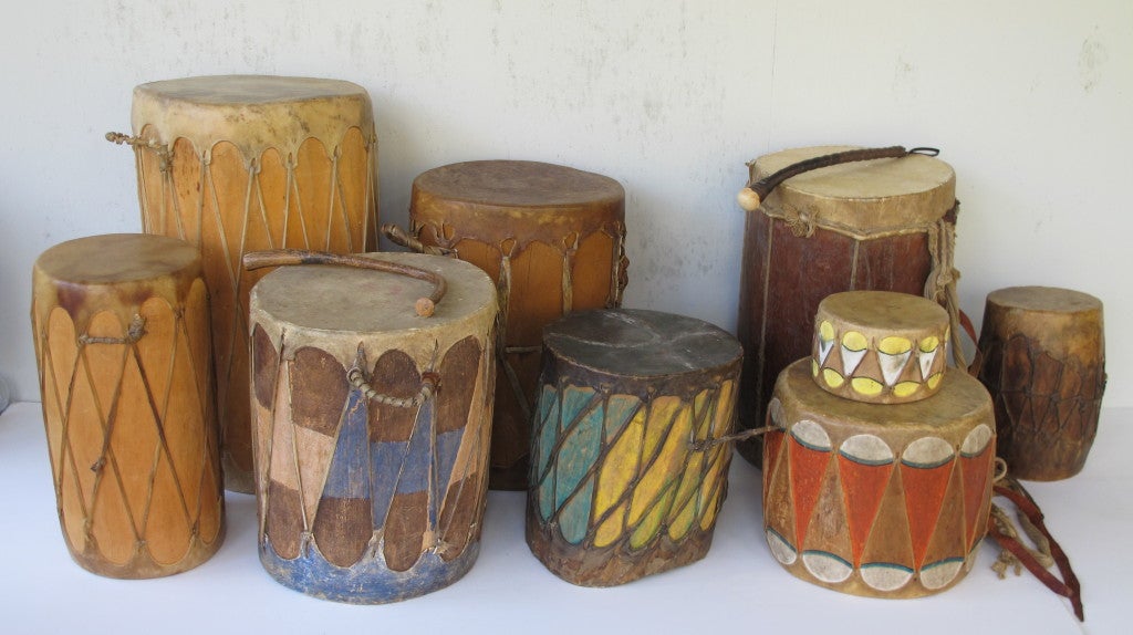 Collection of Southwest Indian Drums 6