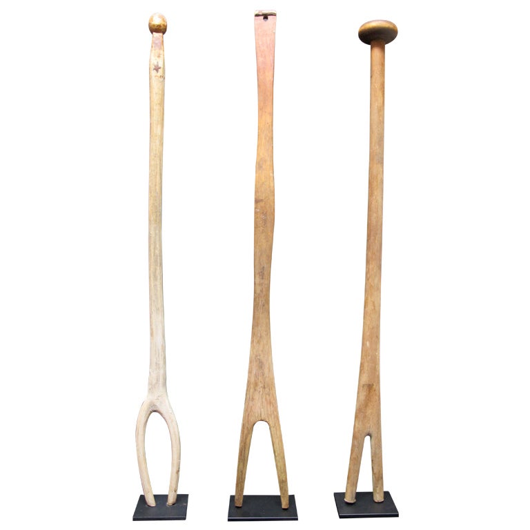 Group Of 3 Wash Sticks For Sale