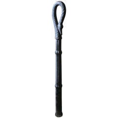 Antique Swan's Neck Iron Hitching Post