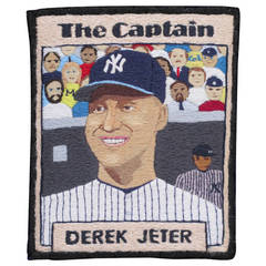 Derek Jeter Stitched from Unraveled Sock Threads