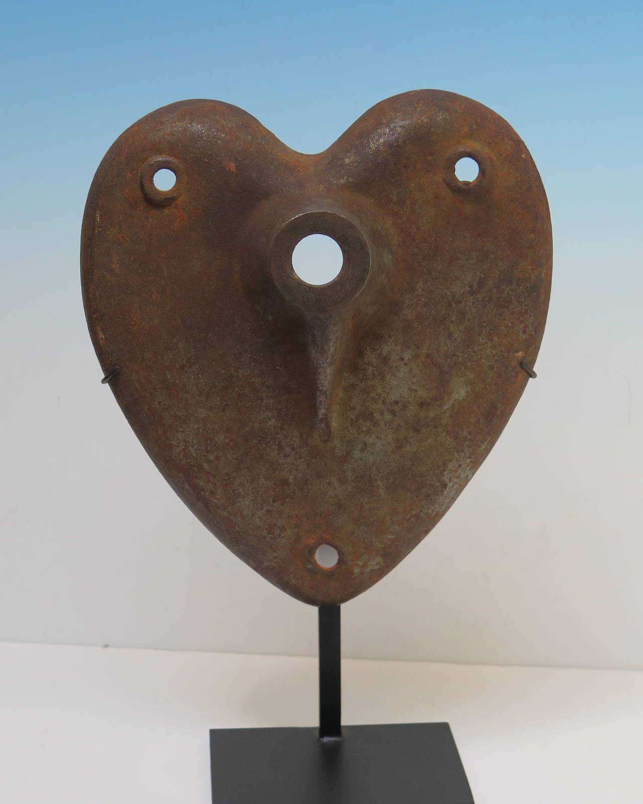 Industrial Cast Iron Heart on Stand