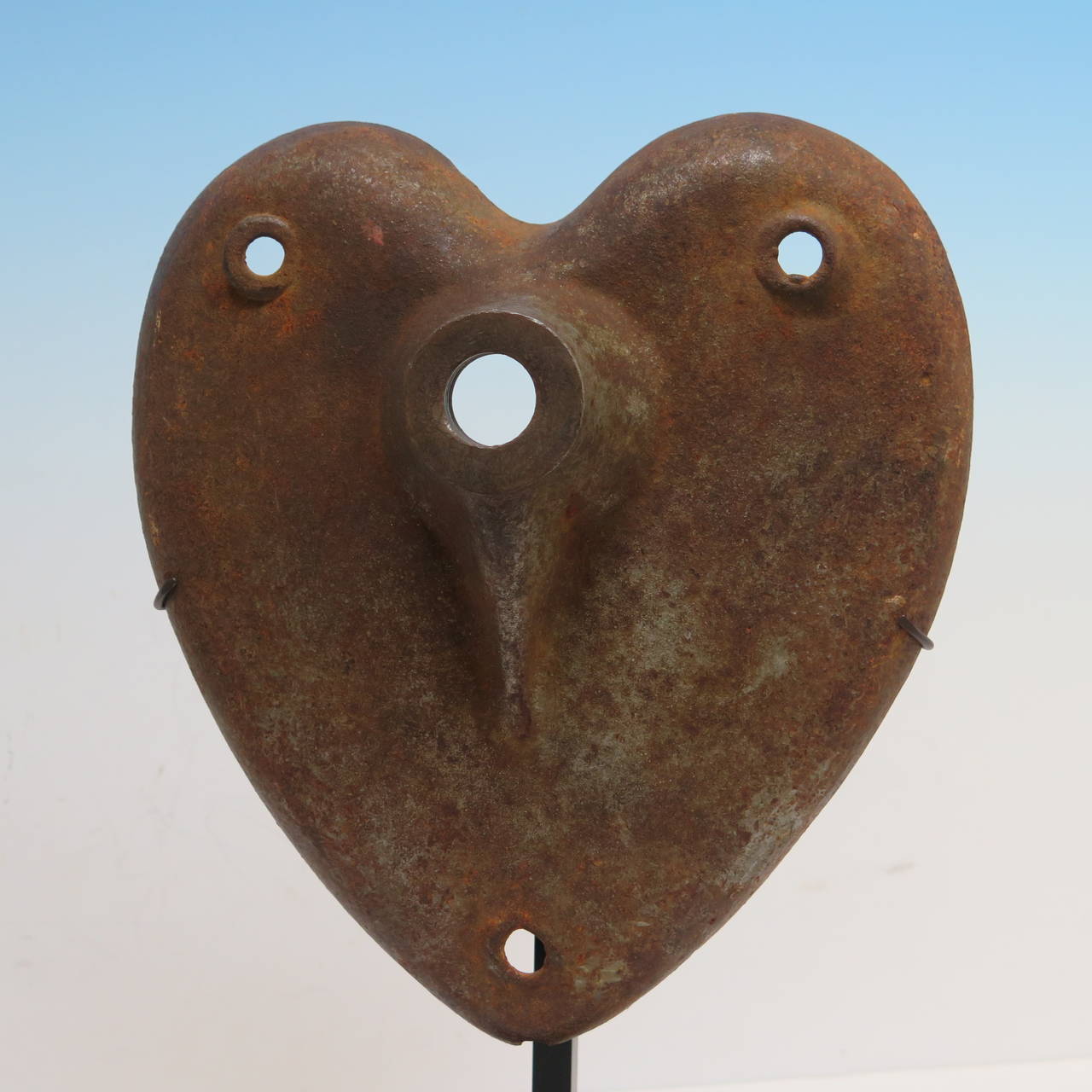 20th Century Cast Iron Heart on Stand