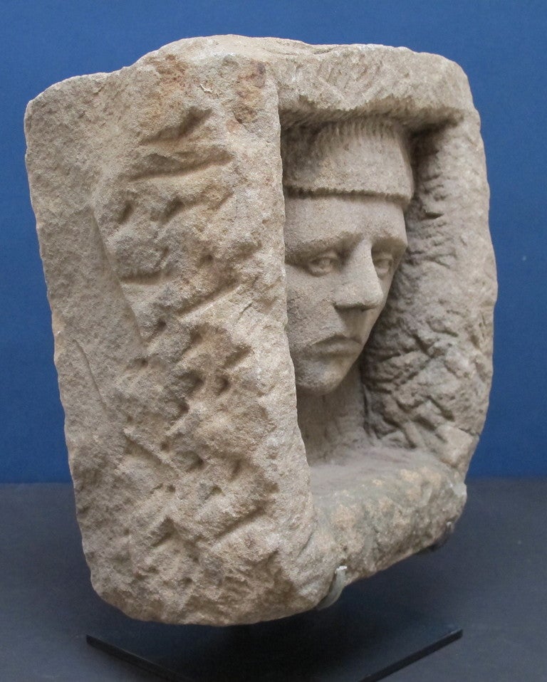Architectural Stone Head In Good Condition In New York, NY