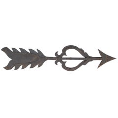 Antique Monumental Arrow Weathervane From A Church