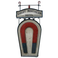 Antique Great Northern Hotel Sign