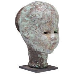 Large Copper Doll Head Mold