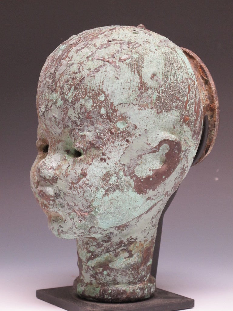 Large Copper Doll Head Mold 1