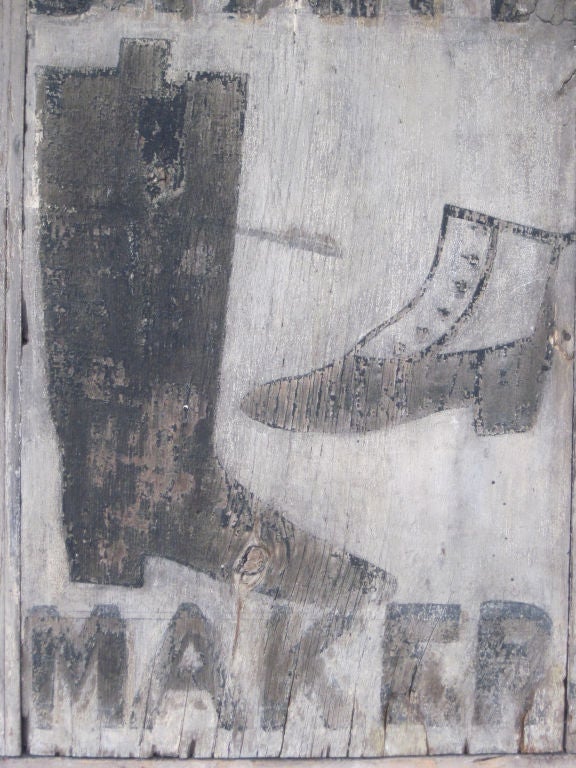 Folk Art Boot Makers Sign For Sale