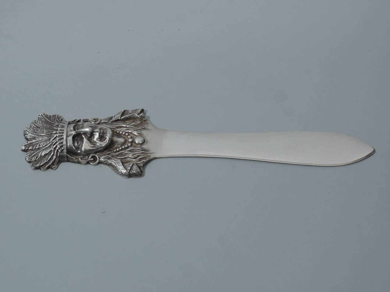 Indian Chief Sterling Silver Letter Opener - Nostalgic Native Americana 1