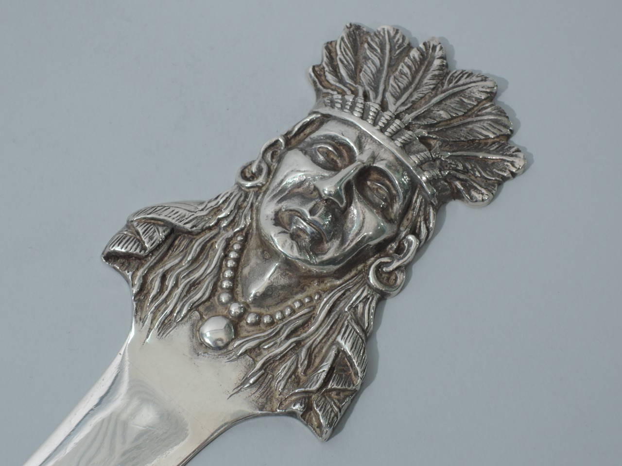 Indian Chief Sterling Silver Letter Opener - Nostalgic Native Americana 4