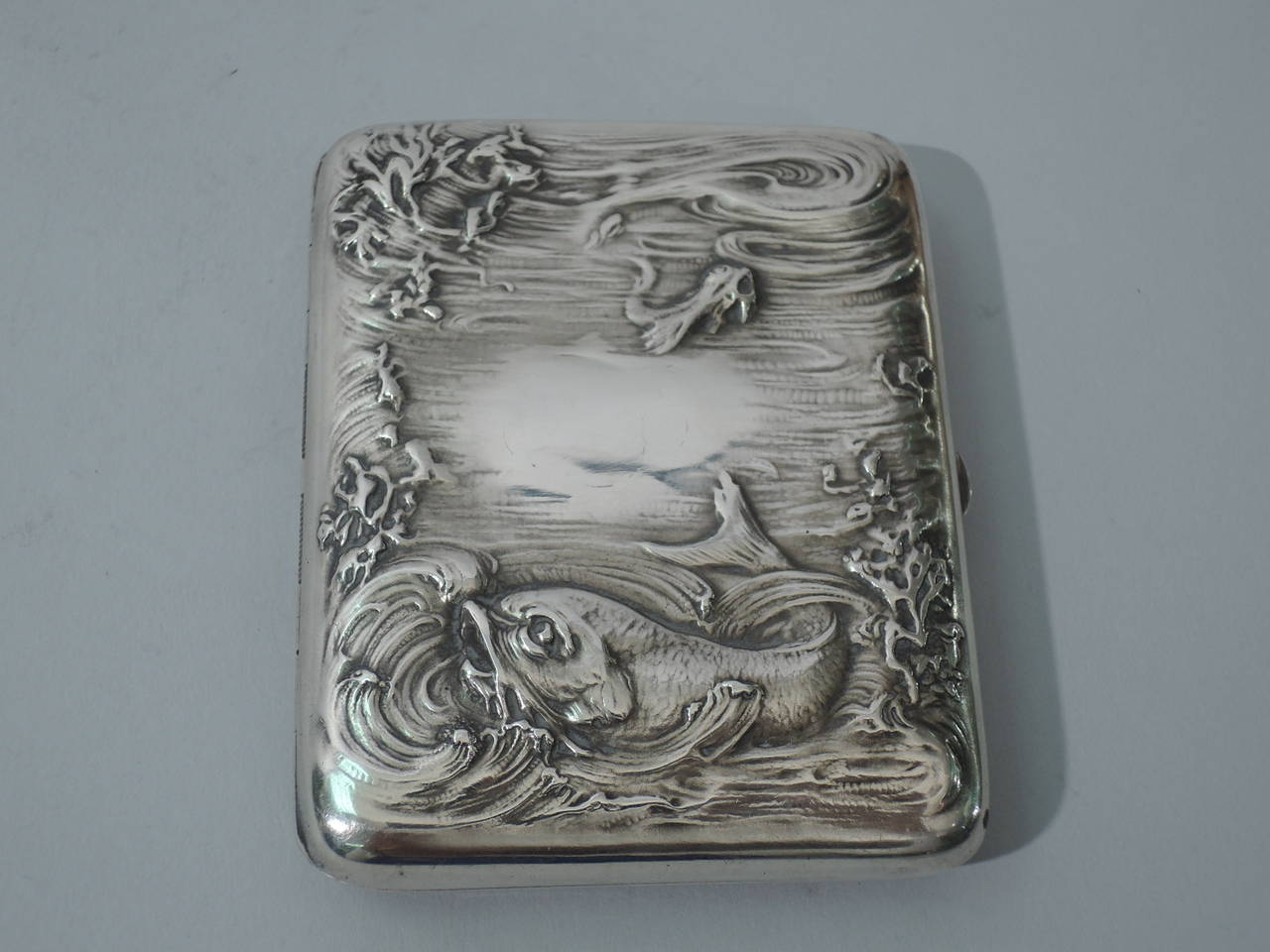 art nouveau cigarette case