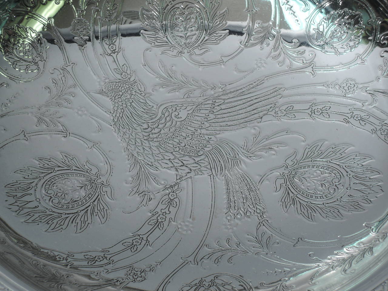 Tiffany Aesthetic Sterling Silver Bowl with Bird 2