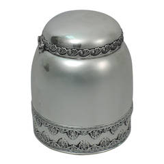 One of a Kind Sterling Silver Tobacco Jar by Whiting 8