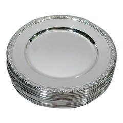 Set of Twelve International Prelude Sterling Silver Bread and Butter Plates