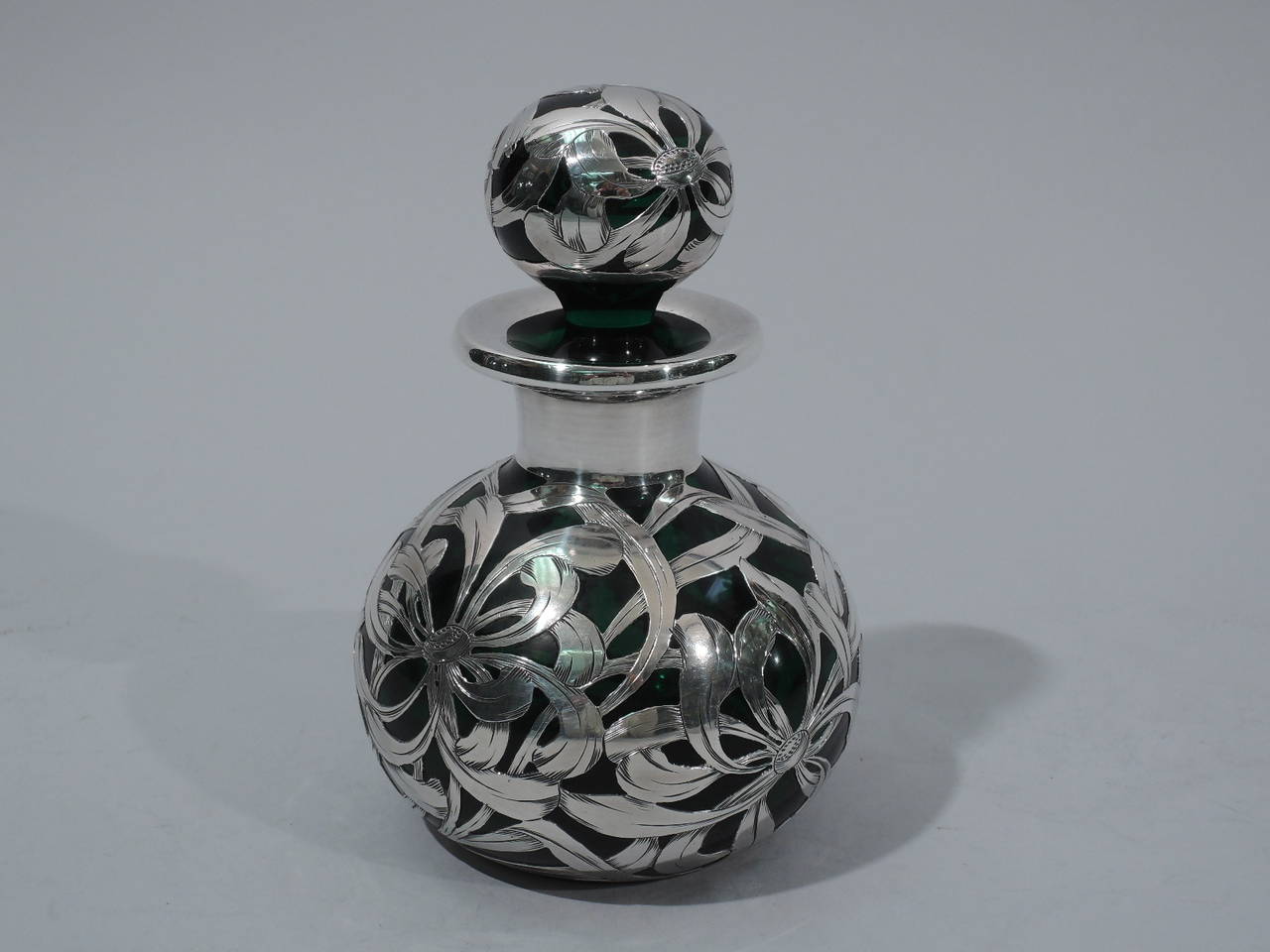 silver overlay perfume bottle