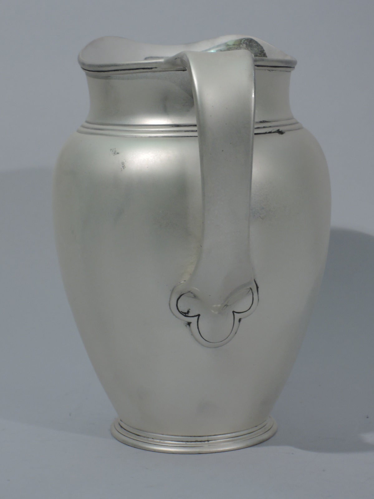 Spare and Heavy Sterling Silver Water Pitcher by Tiffany 2