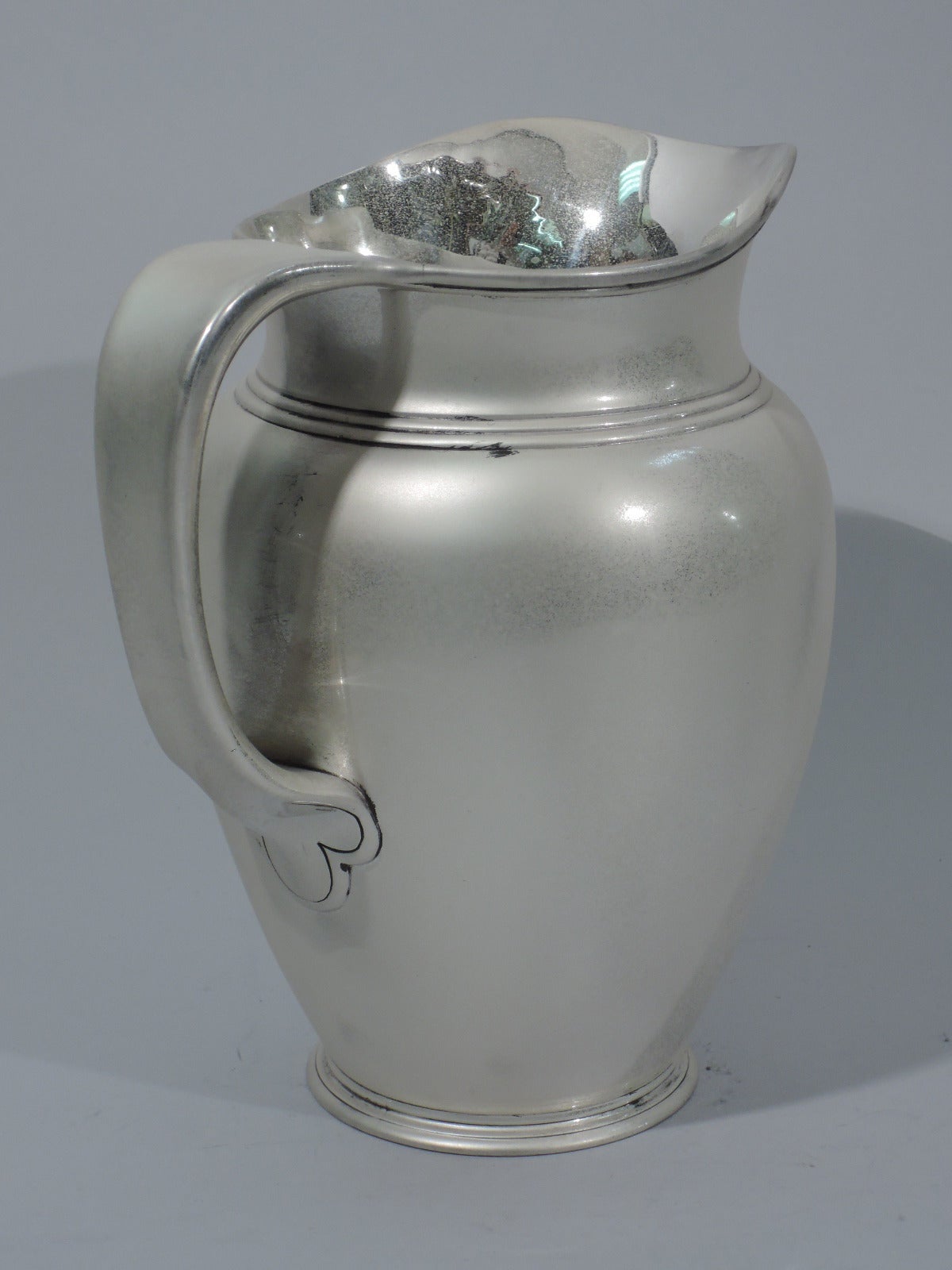 20th Century Spare and Heavy Sterling Silver Water Pitcher by Tiffany