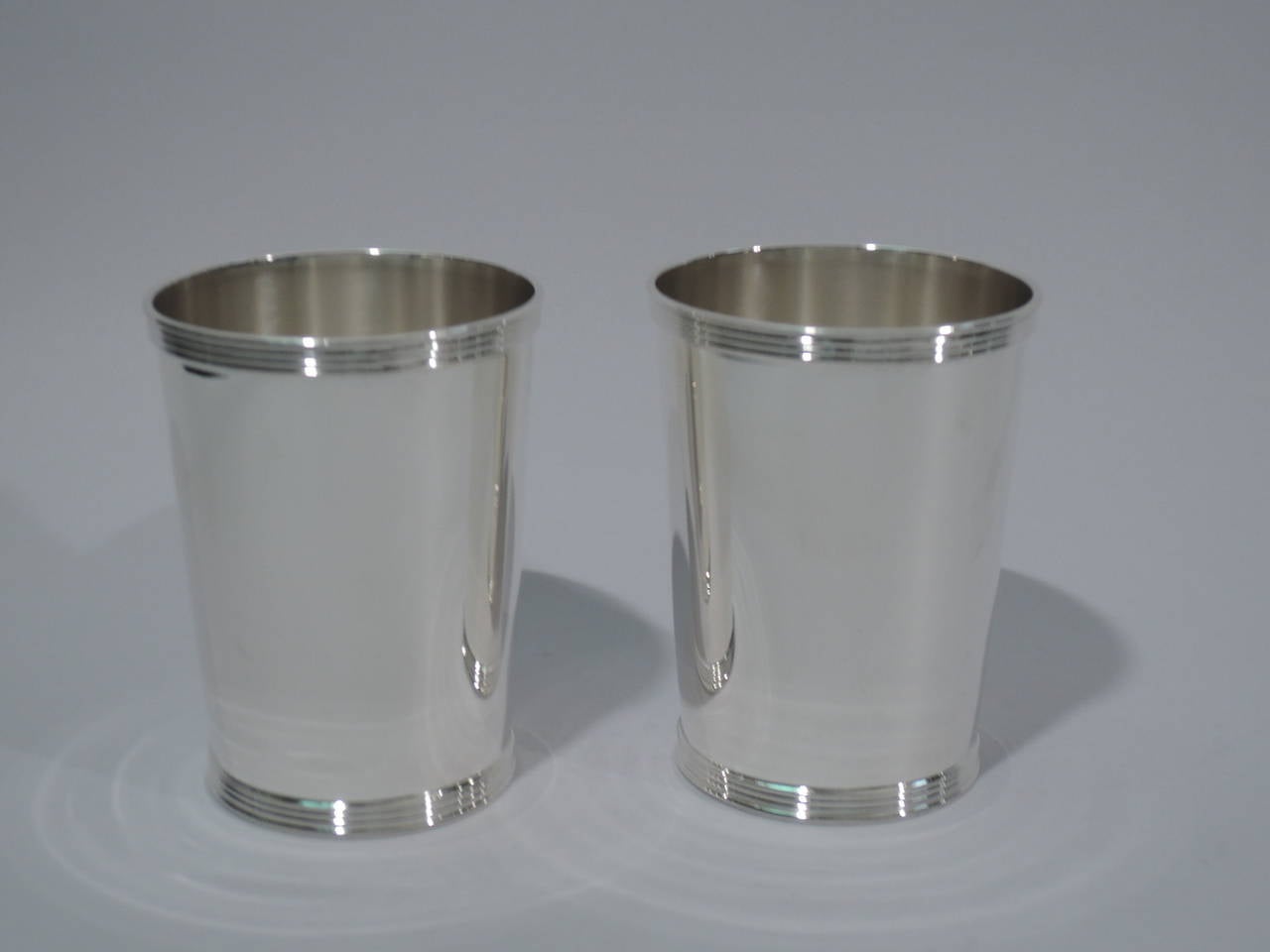 American Pair of Old Kentucky Sterling Silver Mint Julep Cups by Whiting
