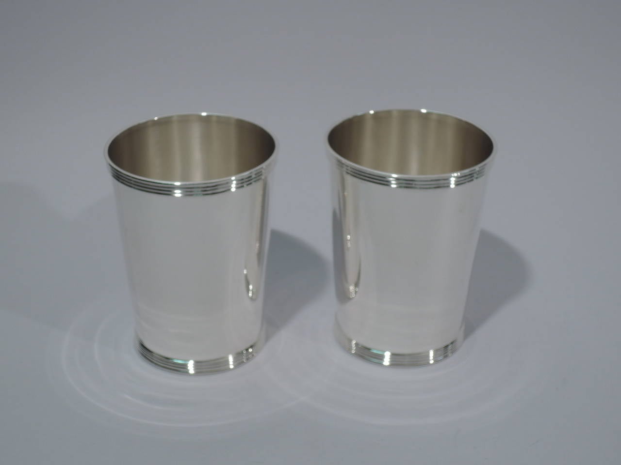 Pair of Old Kentucky Sterling Silver Mint Julep Cups by Whiting In Excellent Condition In New York, NY