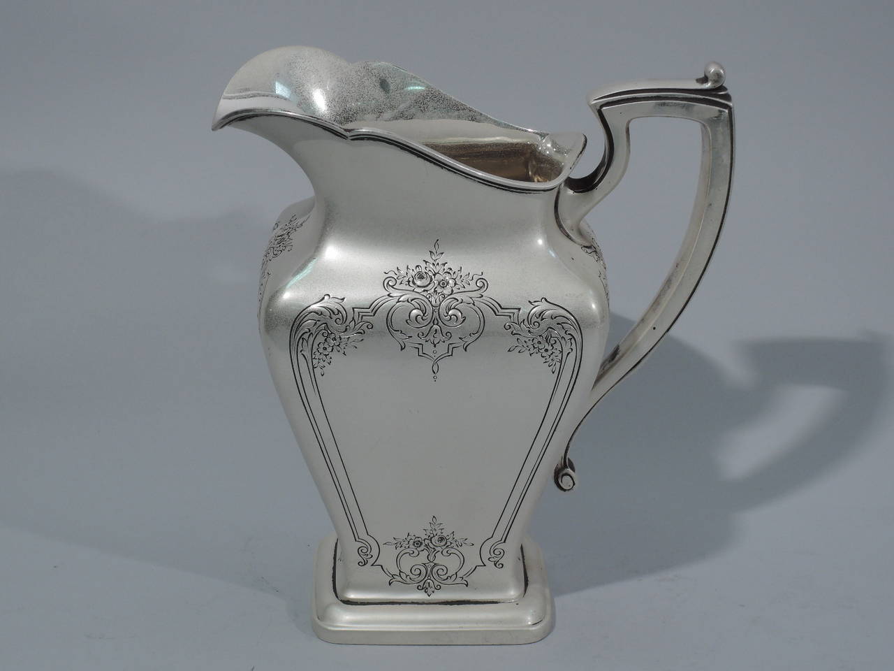 Pretty and Heavy Sterling Silver Water Pitcher by Reed & Barton  In Excellent Condition In New York, NY