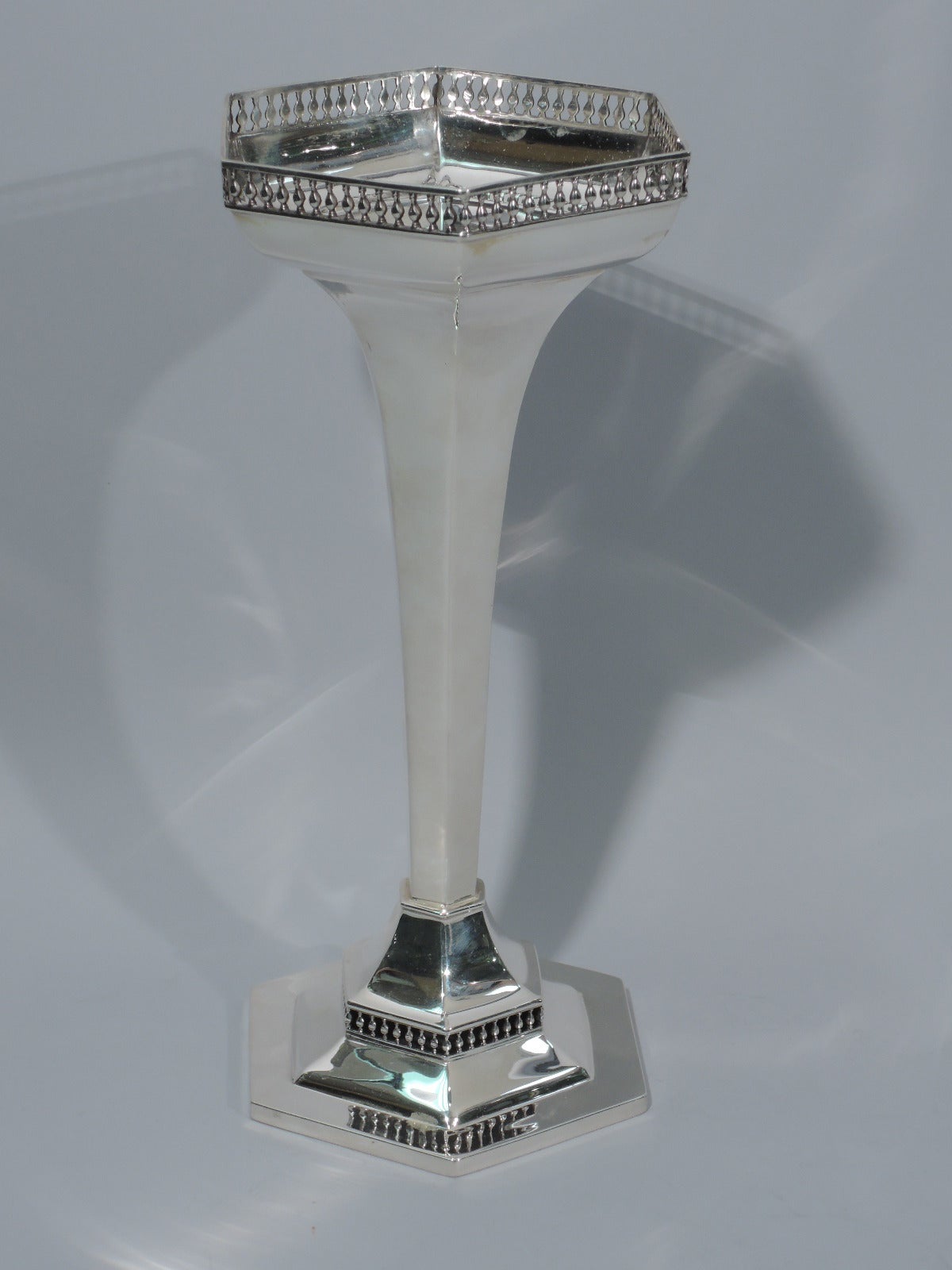 English Modern Design - Art Deco Sterling Silver Vase by Walker & Hall 1