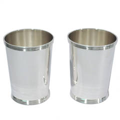 Pair of Old Kentucky Sterling Silver Mint Julep Cups by Whiting