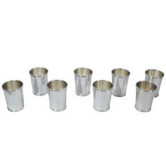 Set of Eight American Sterling Silver Mint Julep Cups by International